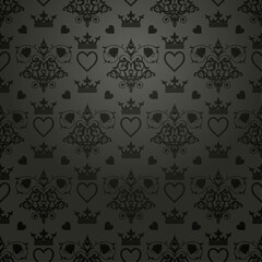 dark royal vintage seamless pattern