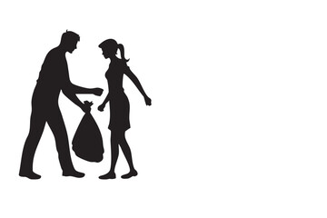 Silhouette of lower leg and foot against a solid white backdrop