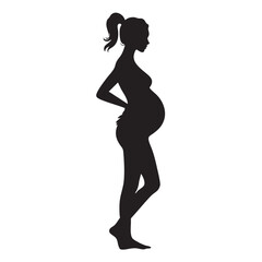 silhouette of a pregnant woman