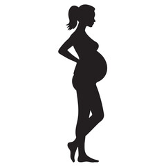 silhouette of a pregnant woman