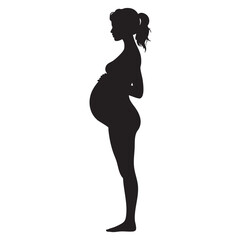 silhouette of a pregnant woman