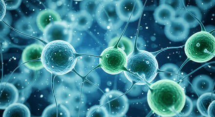 3D Rendering of Neurons and Neural Network brain science