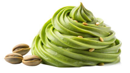  pistachio--paste--smear---a-creamy--rich-green-spread isolated on white background