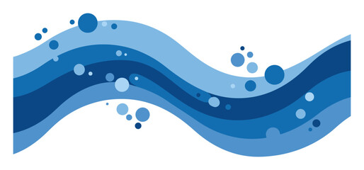 Abstract Wave Pattern Blue Vector Design