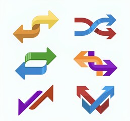 colorful arrows set