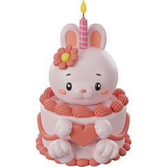 3D Render of Birthday Cake 