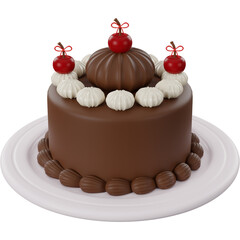 3D Render of Birthday Cake 