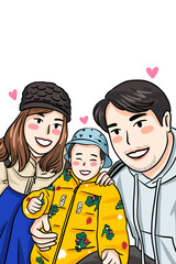 Family cartoon