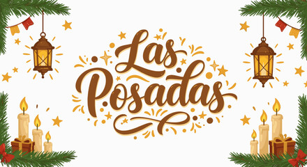 Las Posadas celebration design with lanterns and festive decor  