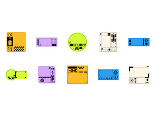 Acid Brutalist Sticker Element