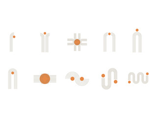 Aesthetic Boho Lines Element