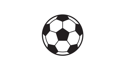 Fototapeta premium Soccer ball icon simple flat vector illustration Isolated on White Background for sports design and app development