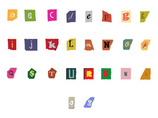 Alphabet Letter Papercut Set