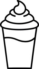 Minimalist Yogurt Parfait Icon for Healthy Dessert Menu