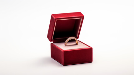 Velvet ring box open