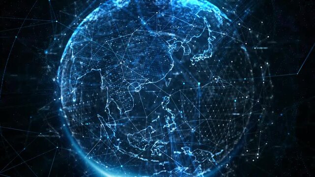 Global Network Background - Powered by Adobe