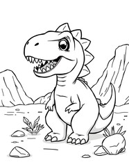 Fototapeta premium cute dinosaur T-Rex 