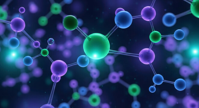 Visualizing the intricate dance of molecules within a network of interconnected atomic structures