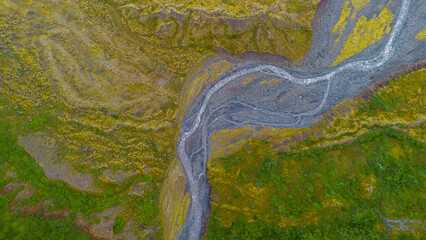Mulagljufur Canyon in Iceland during summer day