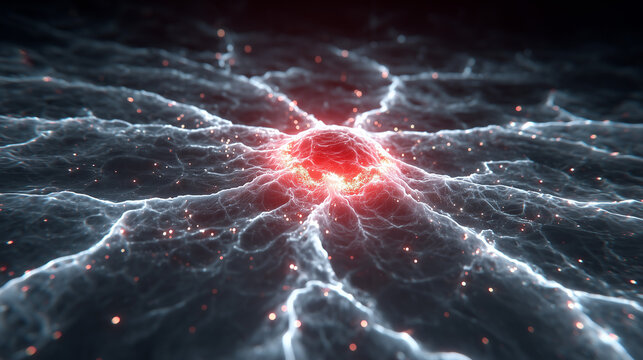 Futuristic Abstract Visualization of a Glowing Neural Energy Core with Electric Networks
 - Powered by Adobe