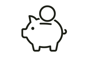 Obraz premium Piggy bank with coin representing savings and concept of Giving Tuesday 