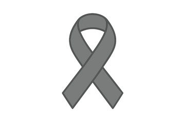 Gray awareness ribbon representing Giving Tuesday concept  