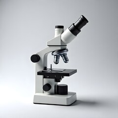 microscope on white background 