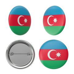 Azerbaijan flag badges patriotic button pins for events
