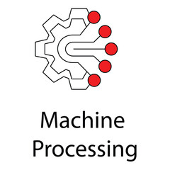 Intelligent Automation Machine Processing Vector Icon Illustration