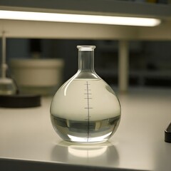 volumetric flask in laboratory 