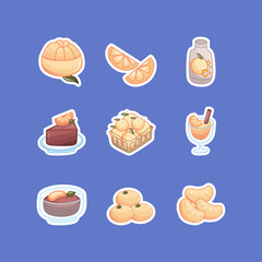 Delicious Orange Delights Sticker Collection