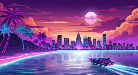 sunset in modrn city