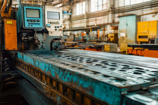 Permanent metal molds used for high-volume production in a foundry, with detailed views of the mold cavities