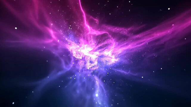 Cosmic Symphony: A vibrant nebula explodes with color and energy against the backdrop of the cosmos, illuminating the vastness of space.