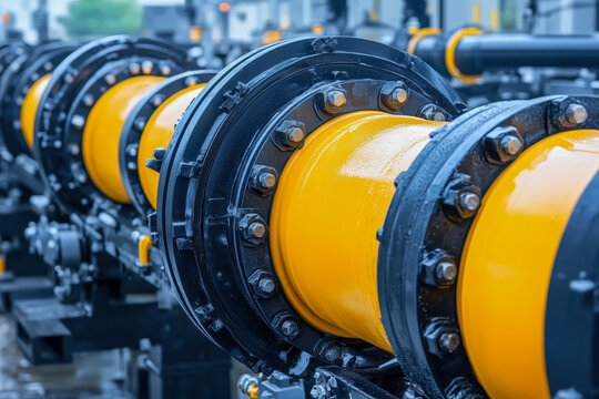 Rubber extrusion process, where rubber is being shaped into tubes or profiles using extrusion machines