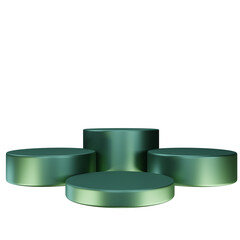 3D Render glossy Podium for product display mock up. 3D Podium elegant style transparent background
