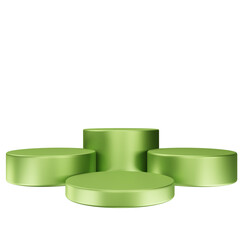 3D Render glossy Podium for product display mock up. 3D Podium elegant style transparent background