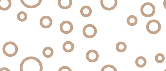Seamless abstract geometric pattern. Background in brown, white. Illustration. Dots, strokes, circles. Design for textile fabrics, wrapping paper, background, wallpaper, cover.