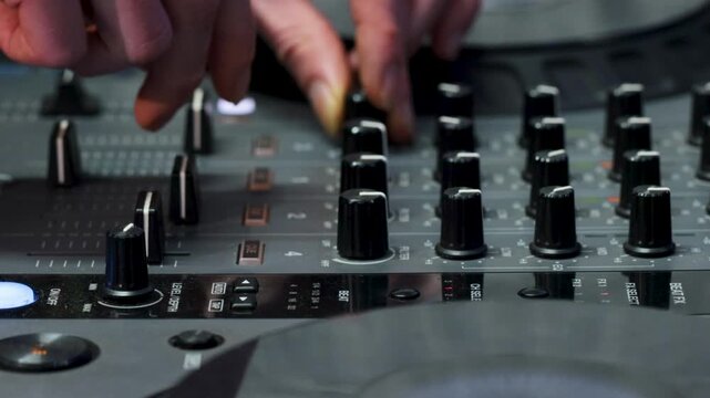 DJ Controller Decks Mixer Close Up