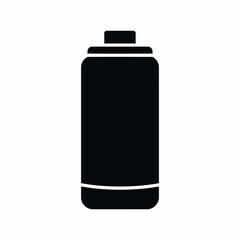 A simple black silhouette of a battery with a white outline at the bottom.