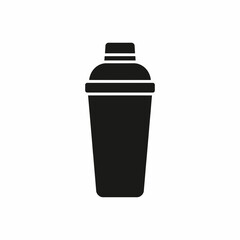 Black silhouette of a cocktail shaker on a white background.