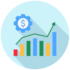 Key Metric Icon, Mini Illustration Relate To Capital Market, Market Research. Use For Modern Concept, Ui, Ux Web And App Development.