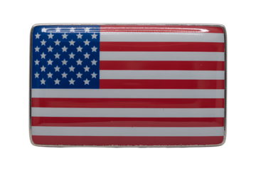 Proudly display the iconic American flag emblem, a symbol of freedom and national pride for any patriotic venture.