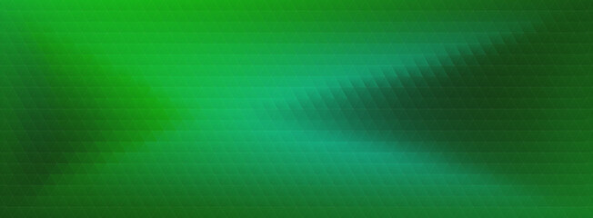 Vibrant green abstract background with a subtle geometric triangular pattern and dynamic gradient light effect, modern digital art texture.