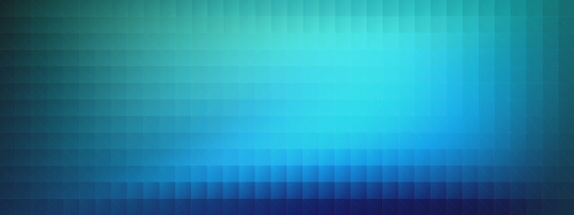 Abstract blue and green gradient background with a subtle pixelated mosaic pattern, creating a modern digital design texture for various uses.