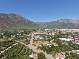 Fototapeta premium Aerial view of beautiful landscape
