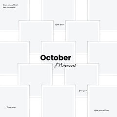 Square Photo Collage with Overlapping Frames