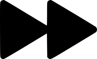 forward fast glyph flat vector icon
