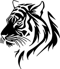 head tiger,tiger head isolated on white background, vector illustration.