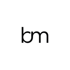 Logo Letter bm Simple Minimalist